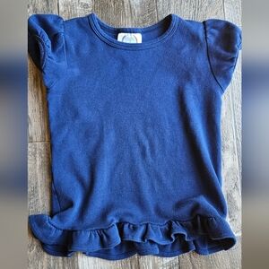 BB Blank Navy Size 5T Girls Short Sleeve